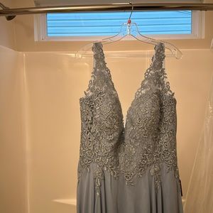 May Queen dusty blue prom/wedding guest dress